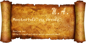 Mesterházy Arnó névjegykártya